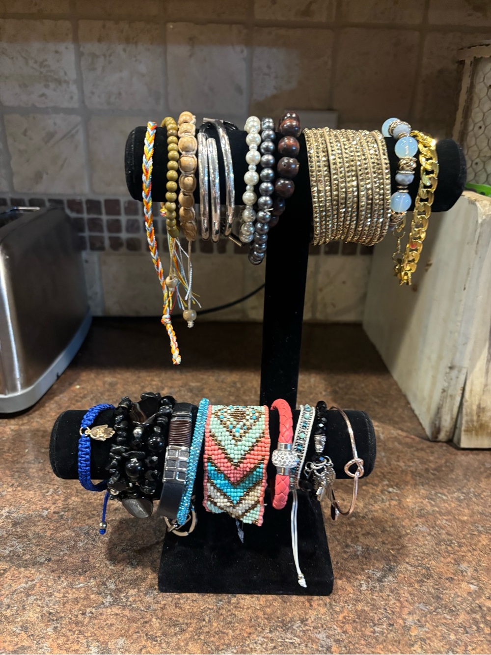 🌈Mixed Bracelet Set - Multicolor Beaded & Metal Stack
